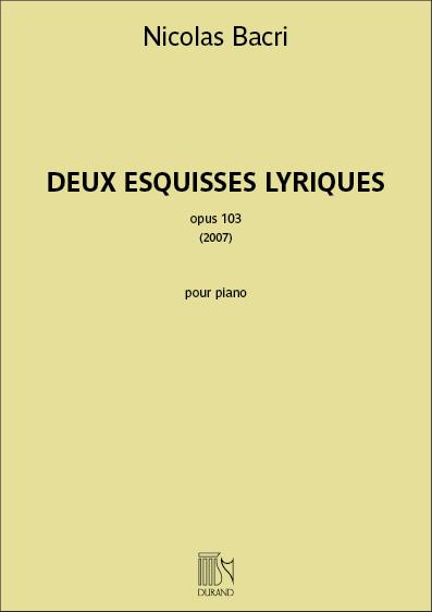 Deux Esquisses Lyriques opus 103 - pour piano - skladby pro klavír